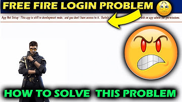 Free Fire Facebook Login Problem 😭| App not setup this app is still in development mode| Login error
