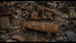 Abandoned Air Compressor Restoration // Extreme Rust Removal & Complete Rebuild