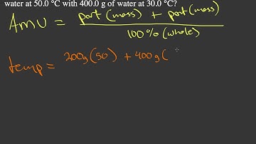Mixing two solutions of different temperatures