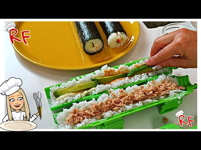 ELEDUCTMON Kit de fabricación de sushi para principiantes - Original Sushi  Maker Deluxe - Tutoriales de video en línea exclusivos completos con