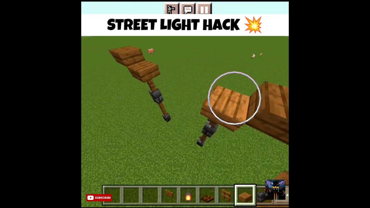 MINECRAFT VIRAL STREET LIGHT HACK 💥 minecraft viralhack short 