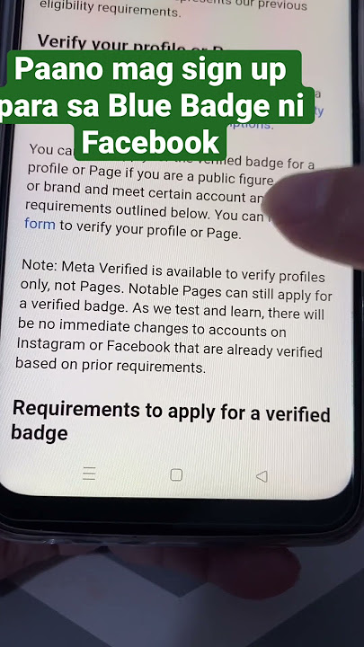 Paano tayo mag sign up para sa Blue Badge ni Facebook #shorts #facebook