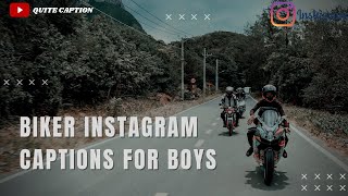 Biker Instagram Captions For Boys||Bike Ride Captions for Boys||Bike Ride Captions for Instagram
