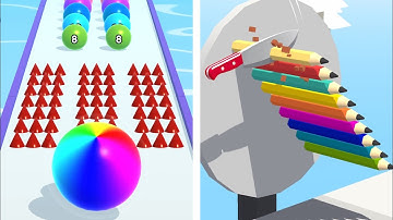 Ball Run 2048 Vs Slice it All - All Levels Gameplay Android, iOS