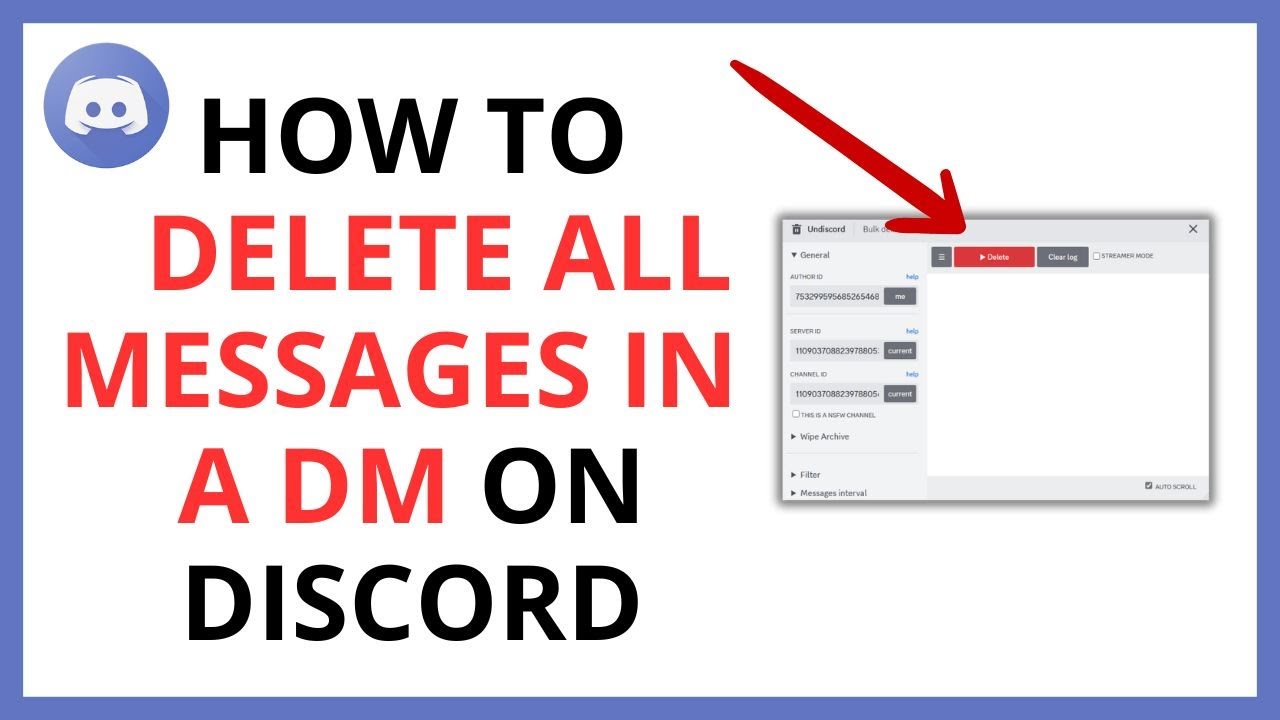 How To Delete All Messages In A DM On Discord YouTube