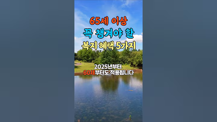 65세 이상 꼭 챙겨야 할 복지 혜택 5가지 #노후지혜 #복지혜택 #60대이상 #65세이상 #시니어정보 #기초연금 #의료비지원 #노인일자리 #통신요금할인 #대중교통무료