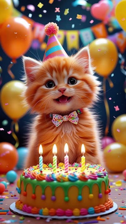 #birtdaycelebration #happybirthday #birthday #birthdaycake #birthdayboy #happybirthdaysong #kitten