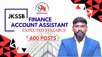 JKSSB FINANCE ACCOUNT ASSISTANT EXPECTED SYLLABUS ANALYSIS BY REMO SIR 