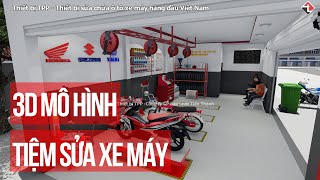Mô hình tiệm sửa xe máy 3D chuyên nghiệp tiêu chuẩn HEAD 3s screenshot 1