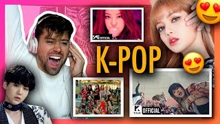 REACCIONANDO AL K-POP #2 ( Blackpink , Twice , BTS ,...) | Uy Albert!