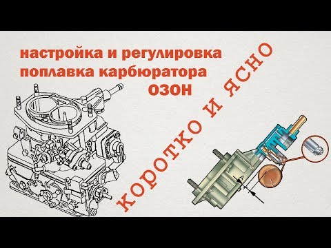 Коротко и ясно. "Регулировка поплавка на карбюраторе ОЗОН"