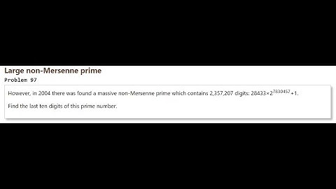Project Euler 97 | Python | Simple and Fast