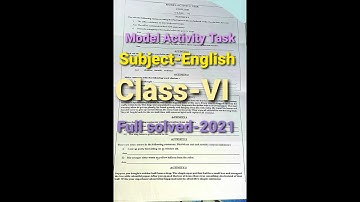Model Activity Task  English Class - vi  Full solved - 2021