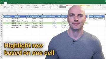 Highlight a row in Excel based on the value of a cell in that row