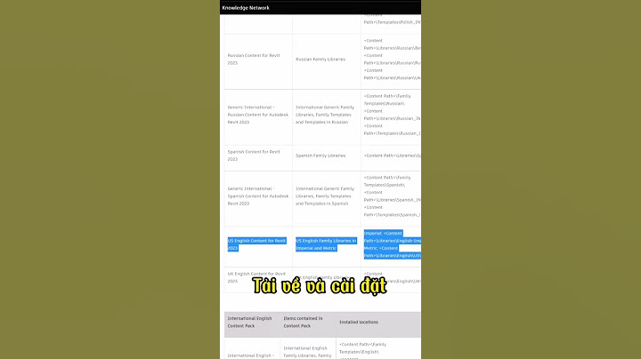 Hướng dẫn cài đặt thư viện revit