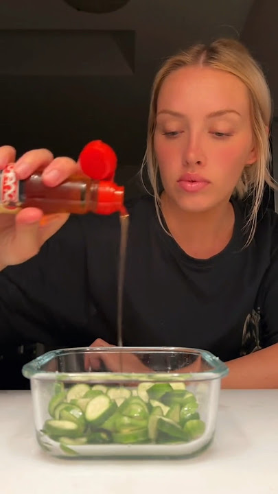 Everyone’s asleep, and I’m craving the viral cucumber salad #ytshorts #cucumbersalad #viral