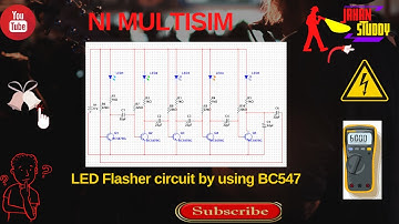 How to make a LED flasher by using Transistor BC547 in Multisim || High-quality flasher