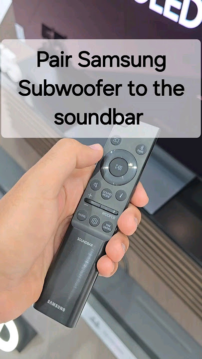 How to pair Samsung subwoofer to soundbar #help  #samsung #shorts #learning #sound #youtube