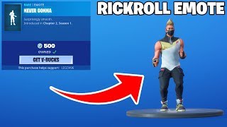 Buying *RICKROLL* Emote - Fortnite