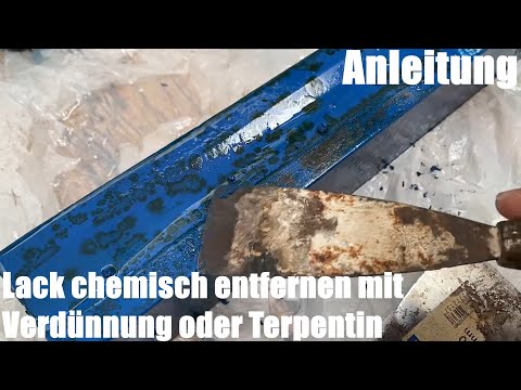 Video: Wie benutzt man Terpentin zum Entfernen von Farbe?