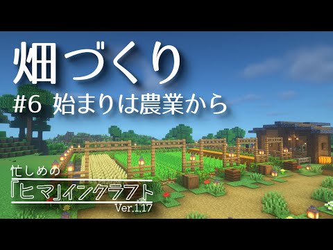 【マイクラJava版】食料不足解消！畑をつくる｜忙しめの「ヒマ」インクラフト1.17　＃6