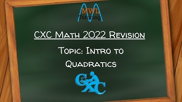 CSEC Math 2022 Revision || Fundamental Concepts in Quadratic Equations || Part 1