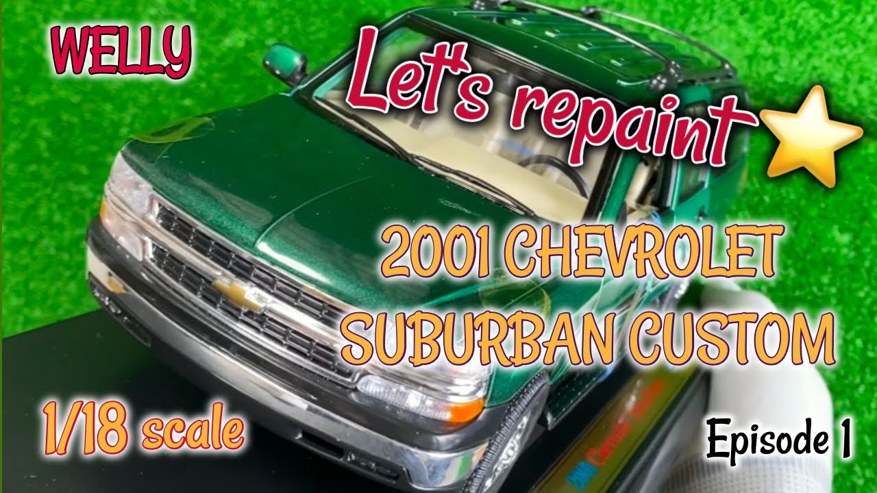 WELLY 2001 CHEVROLET SUBURBAN CUSTOM 1:18 Diecast model car