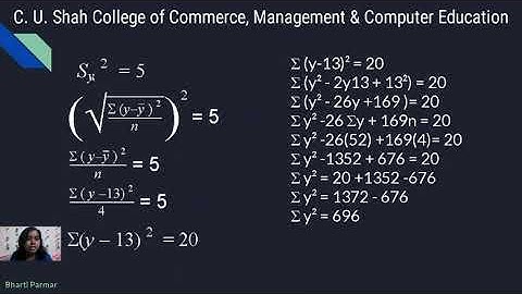 BBA SEM 3 STATISTICS BY PROF BHARTI PARMAR