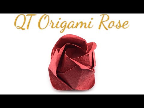 QT Origami Tutorial Rose pour la Saint Valentin (Hyo Ahn)