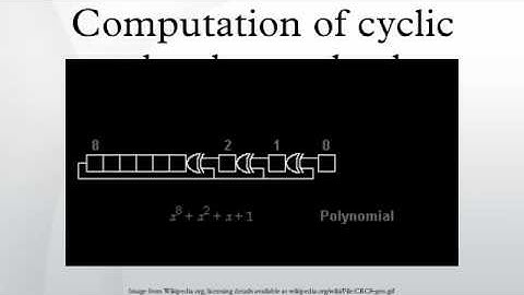 Computation of cyclic redundancy checks