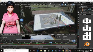 how to create kathi blueprint effect in blender 2.81 | Blender advanced tutorials in tamil screenshot 5