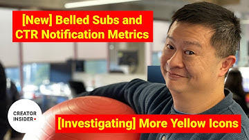 Investigating More Yellow Icons, New Belled Sub and CTR Notification Metrics, and more!