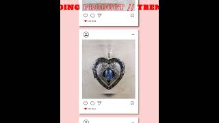 Silver Angel Wing Music Box Locket