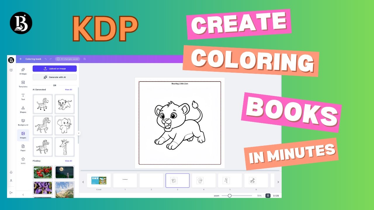 How to create Coloring Books for Amazon KDP in MINUTES with AI ...
