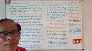 803)Affirmative actions for protection of Third Gender Rights(+3 5th Sem+Ethics and Values)