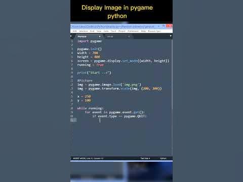 Pygame - Display Image in Pygame python || Pygame python tutorial # ...