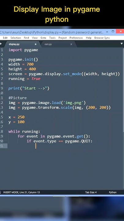 Pygame - Display Image in Pygame python || Pygame python tutorial # ...