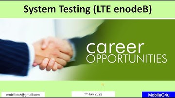 System Testing - LTE eNodeB Job Opening Bangalore