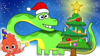 Club Baboo | Dinosaur Christmas | Decorating the christmas tree with a dino | Learn Dinosaur Names!