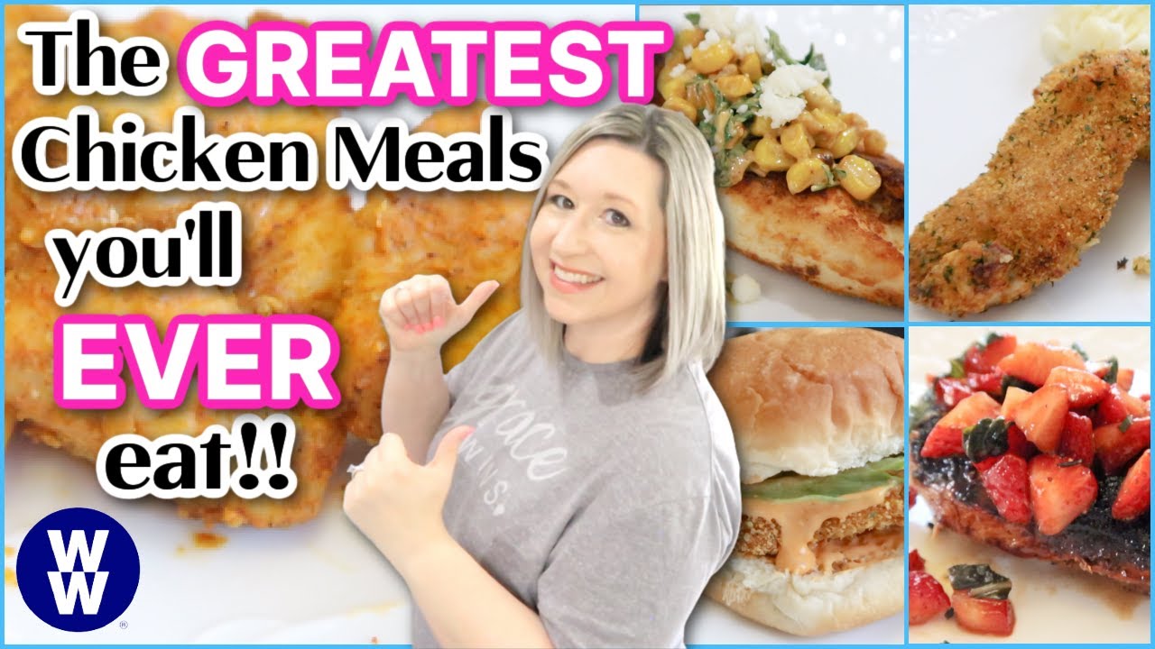 5 EASY CHICKEN MEALS, WEIGHT WATCHERS PERSONAL POINTS - YouTube
