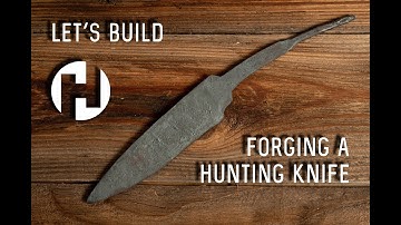 Forging a 6" Handmade Hunting Knife From Random Pattern Damascus Steel