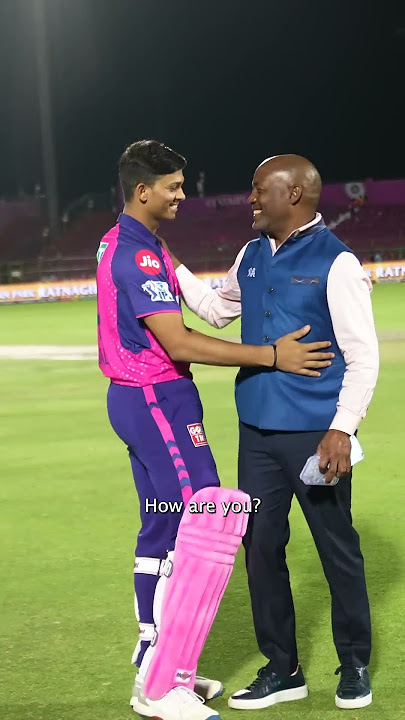 Look who came running to Brian Lara after a match-winning 100 💗💗
