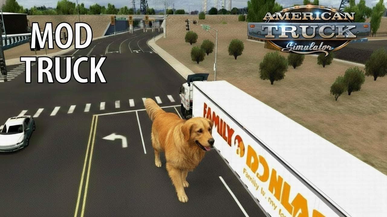 ATS Mood.40ft container delivery truck..American truck simulator