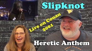 Reaction to Slipknot "Heretic Anthem" Live on Conan 2001