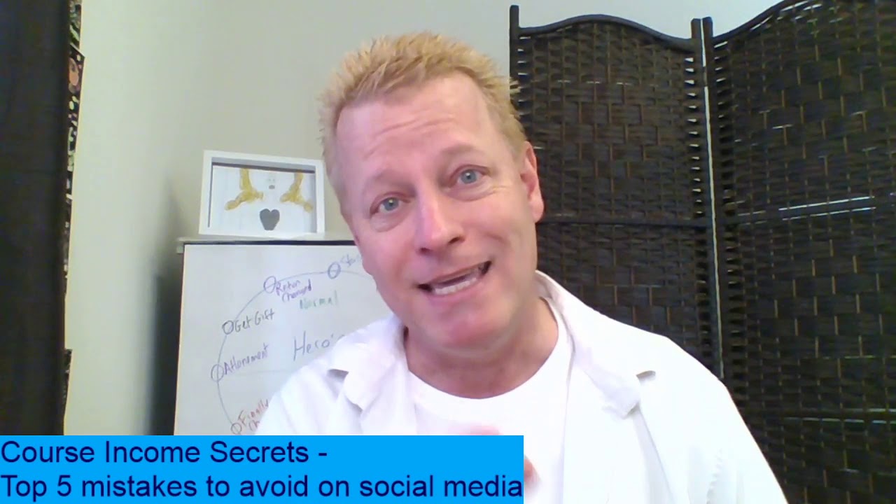 Course Income Secrets - Top 5 mistakes to avoid on social media - YouTube