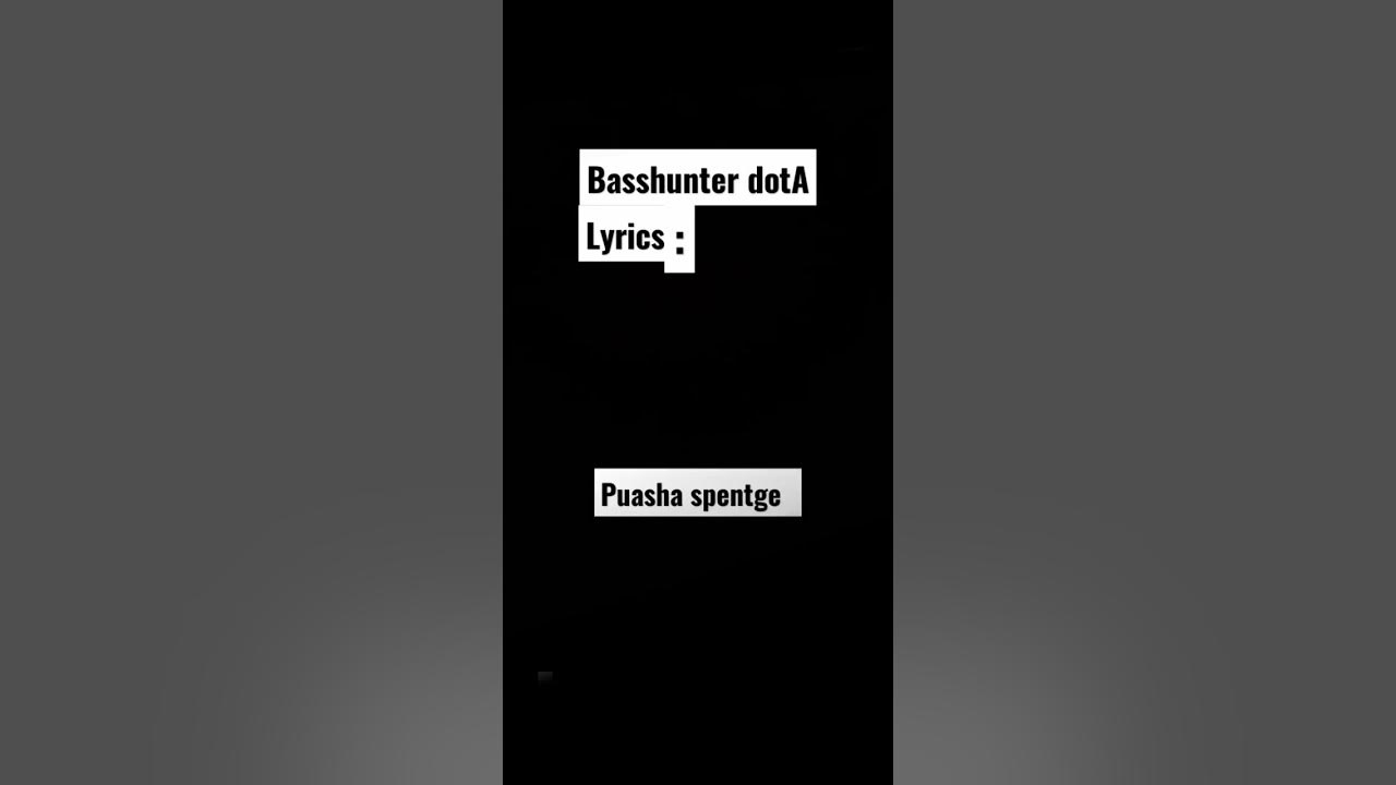 basshunter dotA lyrics YouTube