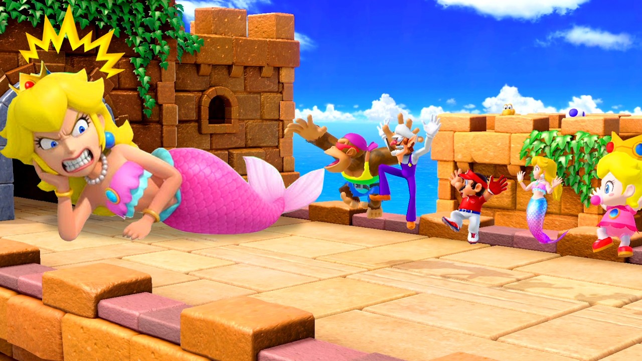 Super Mario Party - Can Peach Mermaid Survive the Baby Princess Takeover?! (Master CPU)