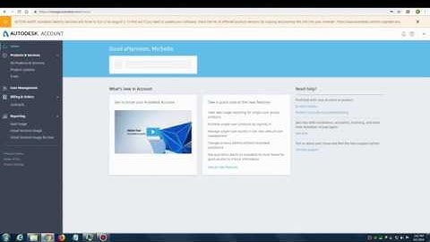Autodesk Account Portal (2019) User Tutorial