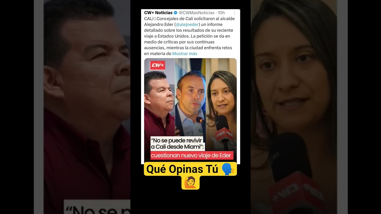 El Alcalde De Cali Alejandro Eder No Está Trabajando Se Está Gastando El Dinero