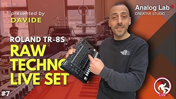 [Live Set] Davide — Raw Techno TR-8S EP.7 | Hardware-Only & Live Drum Groove | Unlock the Red Light